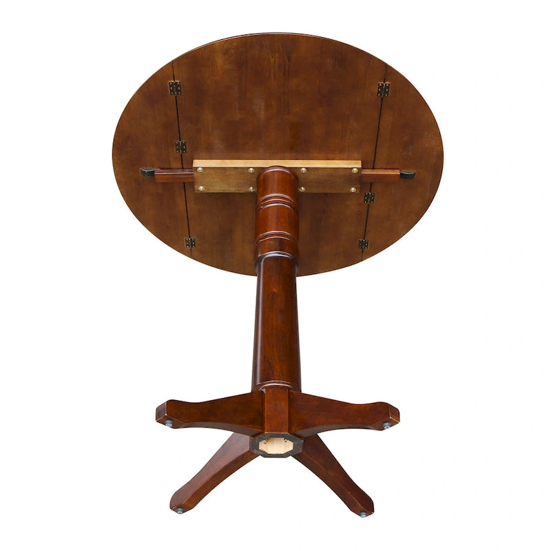 Table ronde à double abattant de 42 po – Espresso