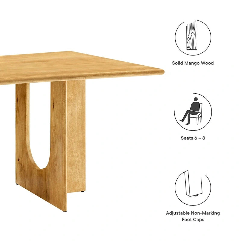 Table à manger rectangulaire en bois 70