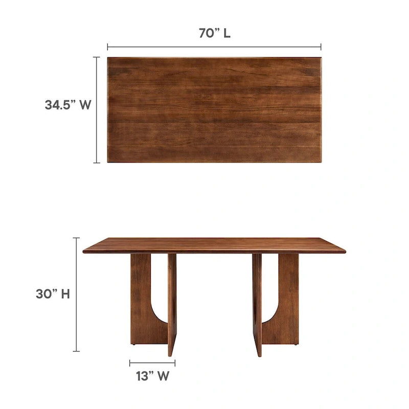 Table à manger rectangulaire en bois 70