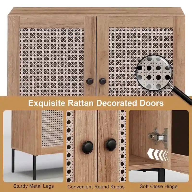 Buffet Armoire à vin avec étagère réglable