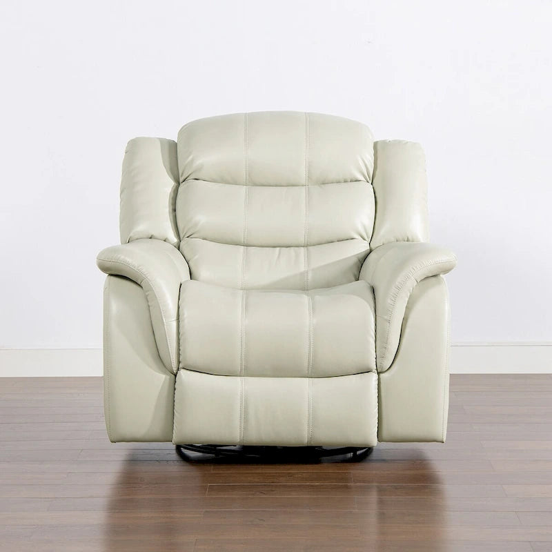 Fauteuil inclinable pivotant et coulissant manuel en similicuir de 41,5 po