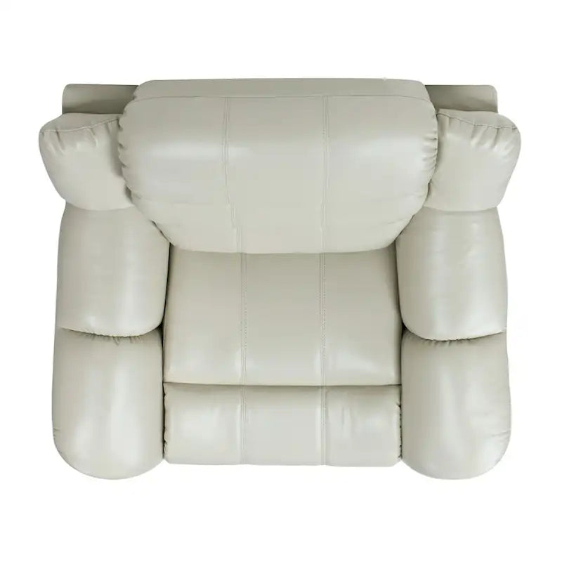 Fauteuil inclinable pivotant et coulissant manuel en similicuir de 41,5 po