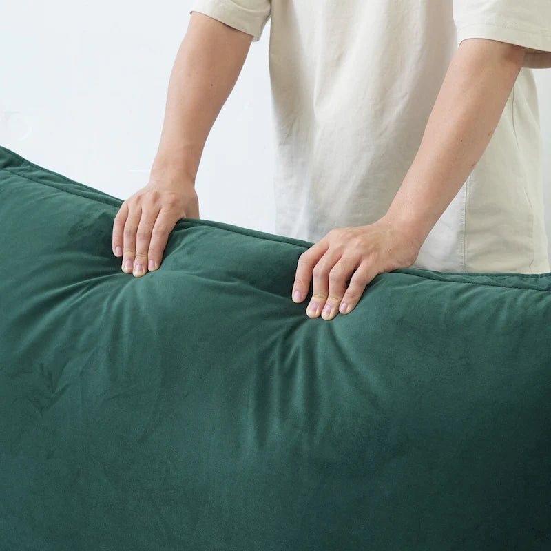 Canapés modulaires sectionnels, causeuse en velours de 82,66 po avec ottoman