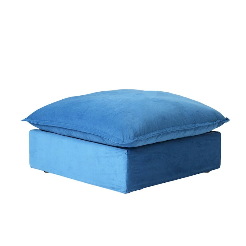 Canapés modulaires sectionnels, causeuse en velours de 82,66 po avec ottoman